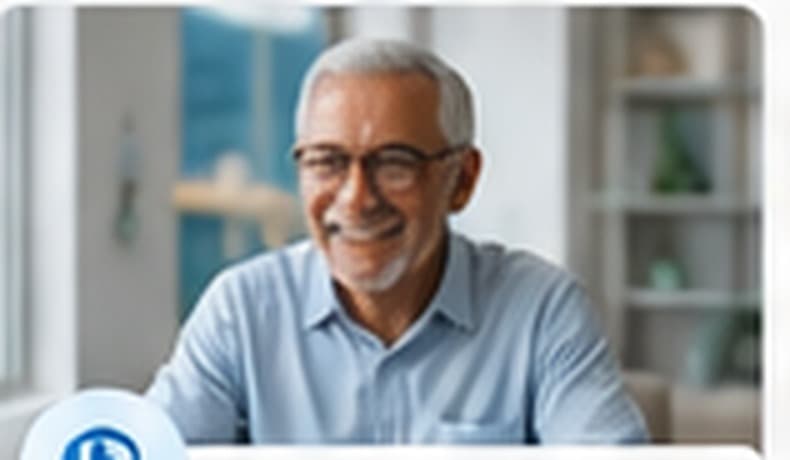 Hombre pensionado sonriendo